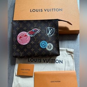 Louis Vuitton 
Toiletry Pouch Limited Edition World Tour Monogram Canvas 26
